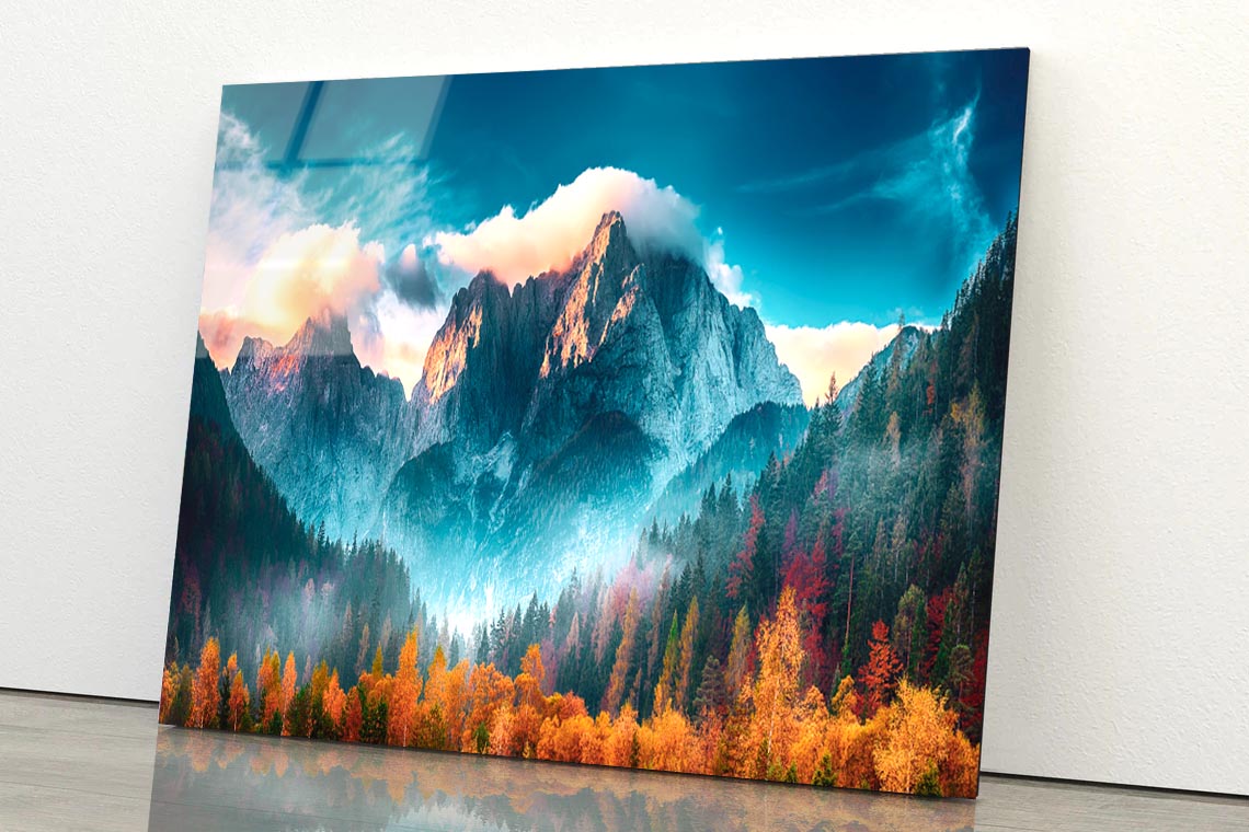 Triglav Mountain Peak at Sunrise  Acrylic Glass Print Tempered Glass Wall Art 100% Made in Australia Ready to Hang