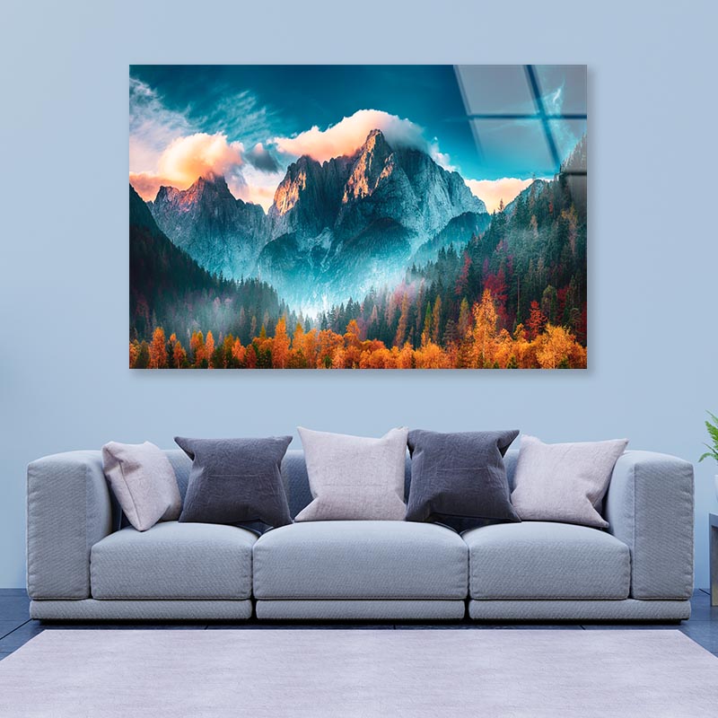 Triglav Mountain Peak at Sunrise  Acrylic Glass Print Tempered Glass Wall Art 100% Made in Australia Ready to Hang