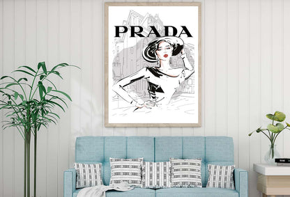 Black And White Stylish Lady Design Home Decor Premium Quality Poster Print Choose Your Sizes