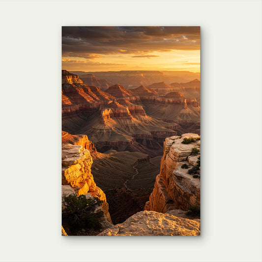 Grand Canyon National Park Sunset View 60x90cm Metal Print Ready to Hang