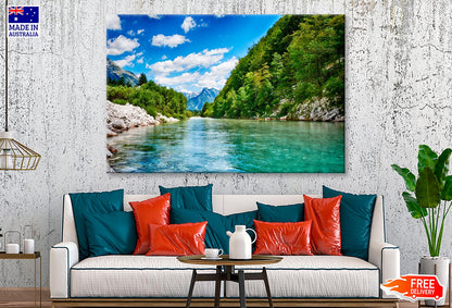 Oca River And Alps Mountain View Wall Art Decor 100% Australian Made - Bella Home Decor