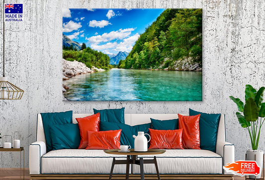Oca River And Alps Mountain View Wall Art Decor 100% Australian Made - Bella Home Decor