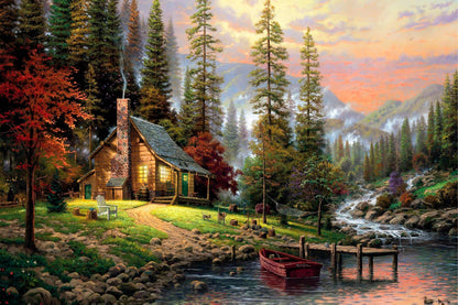 Peaceful Lake House Forest Wall Art Decor 100% Australian Made