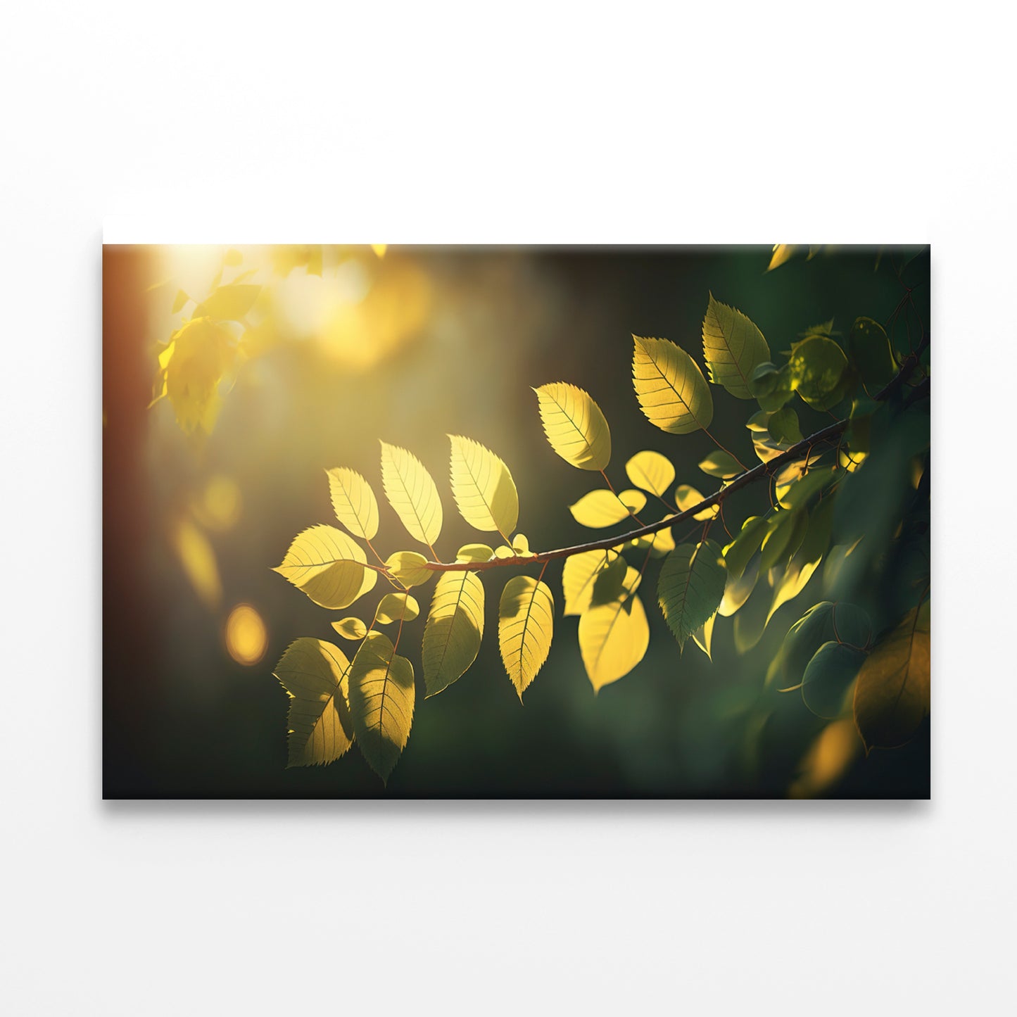 Morning Sunshine, Branch and Leaf Print 100% Australian Made - Bella Home Decor