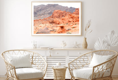 Red Rocks View with Mountains Home Decor Premium Quality Poster Print Choose Your Sizes