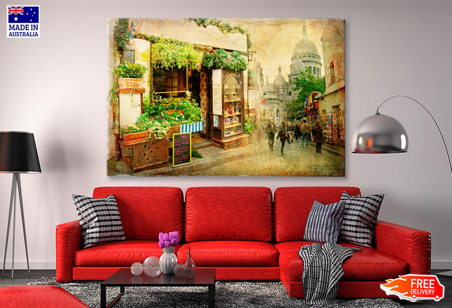 Parisian Streets - Montmartre Wall Art Decor 100% Australian Made - Bella Home Decor