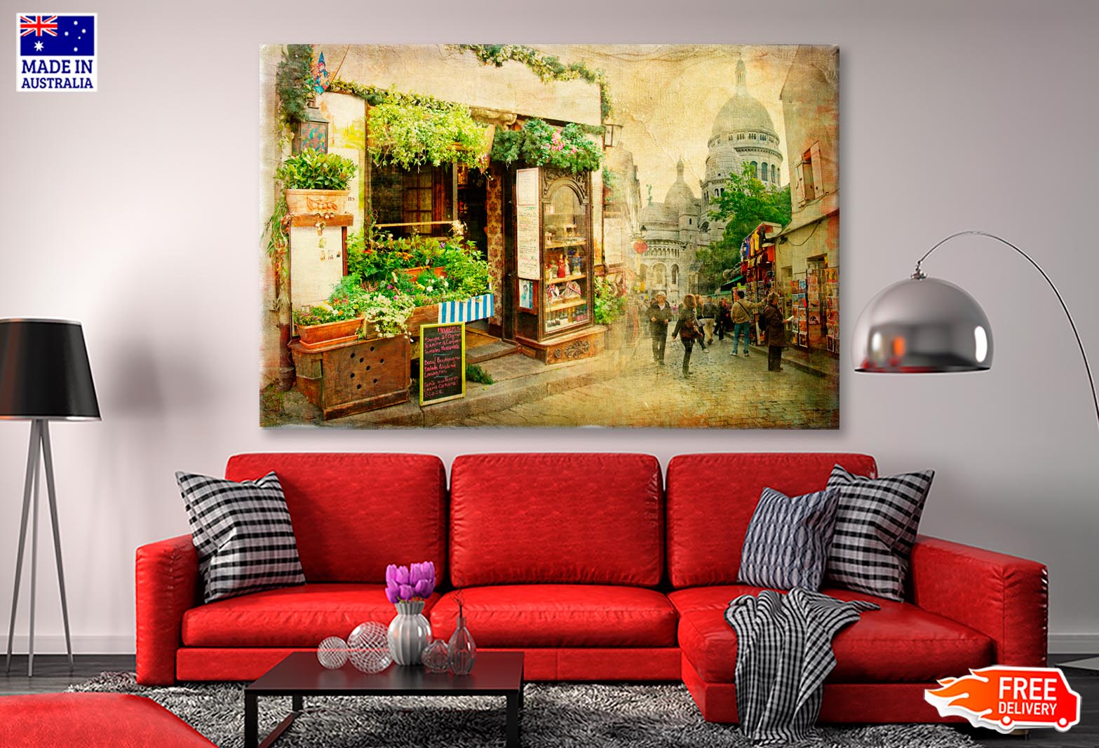 Parisian Streets - Montmartre Wall Art Decor 100% Australian Made - Bella Home Decor