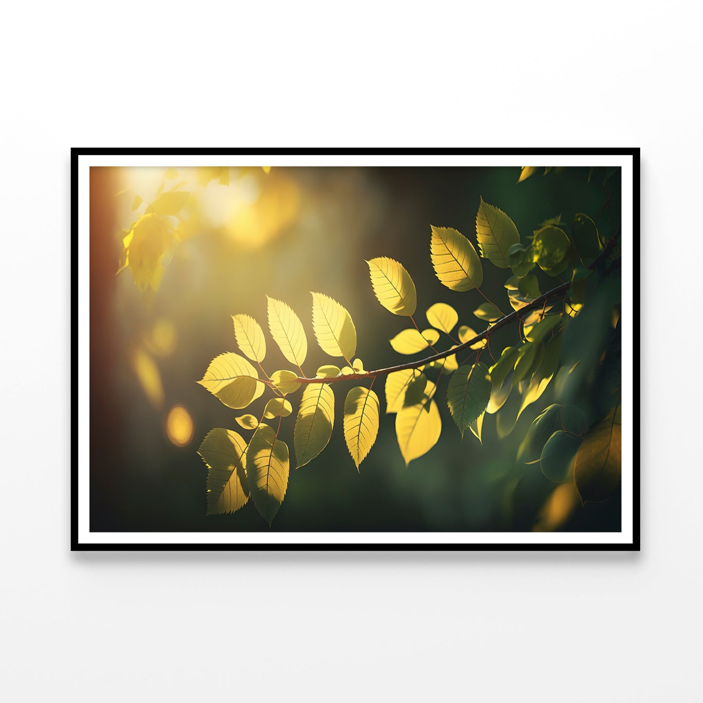 Morning Sunshine, Branch and Leaf Home Decor Premium Quality Poster Print Choose Your Sizes