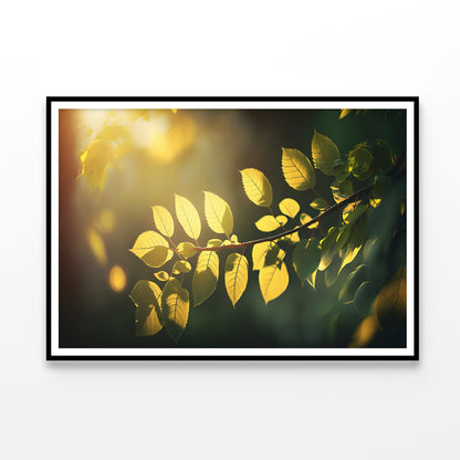 Morning Sunshine, Branch and Leaf Home Decor Premium Quality Poster Print Choose Your Sizes