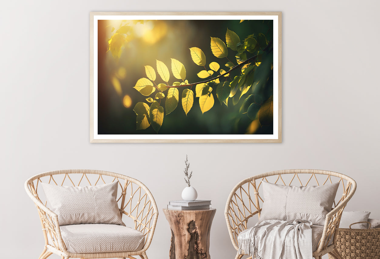 Morning Sunshine, Branch and Leaf Home Decor Premium Quality Poster Print Choose Your Sizes