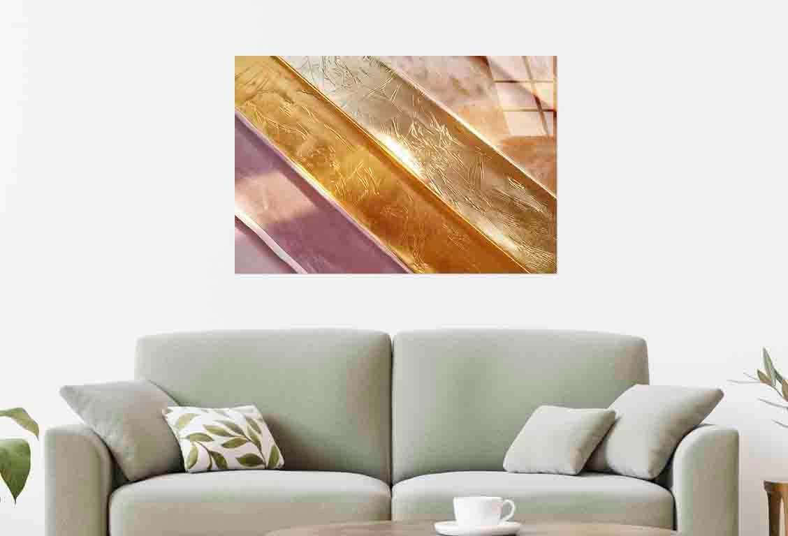 Chic Blush Abstract Art Tempered Glass Printing Wall Art Australian Made Quality