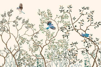Flowers Trees And Branches with Birds Wall Art Decor 100% Australian Made