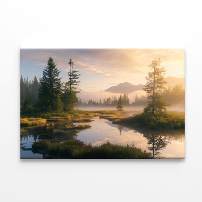 View at Heather Meadow with Mountains Print 100% Australian Made - Bella Home Decor