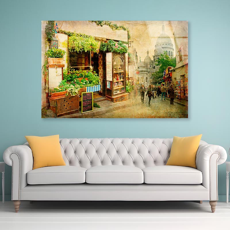 Parisian Streets - Montmartre Acrylic Glass Print Tempered Glass Wall Art 100% Made in Australia Ready to Hang