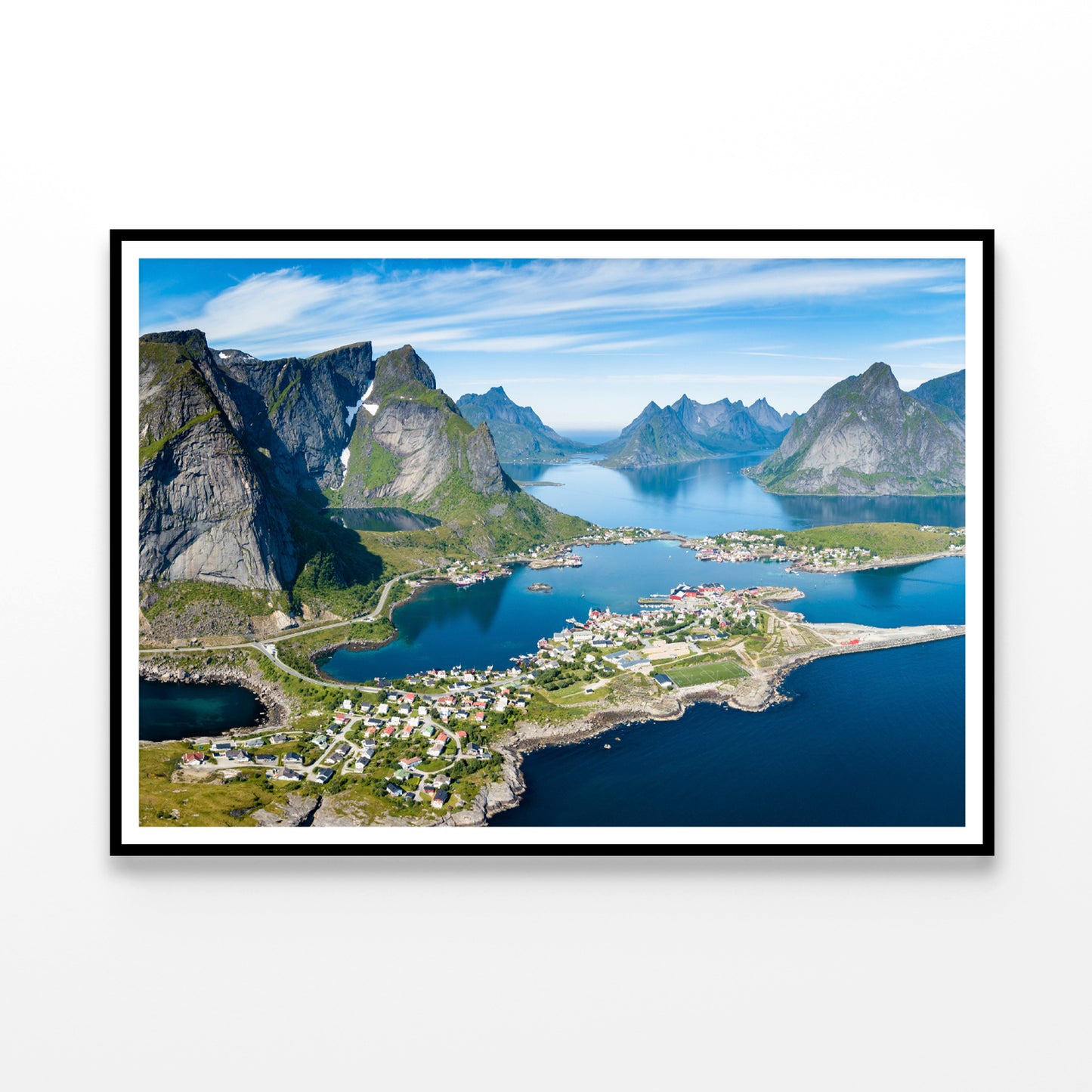 A Scenic View of Lofoten on the Water with Mountains Home Decor Premium Quality Poster Print Choose Your Sizes