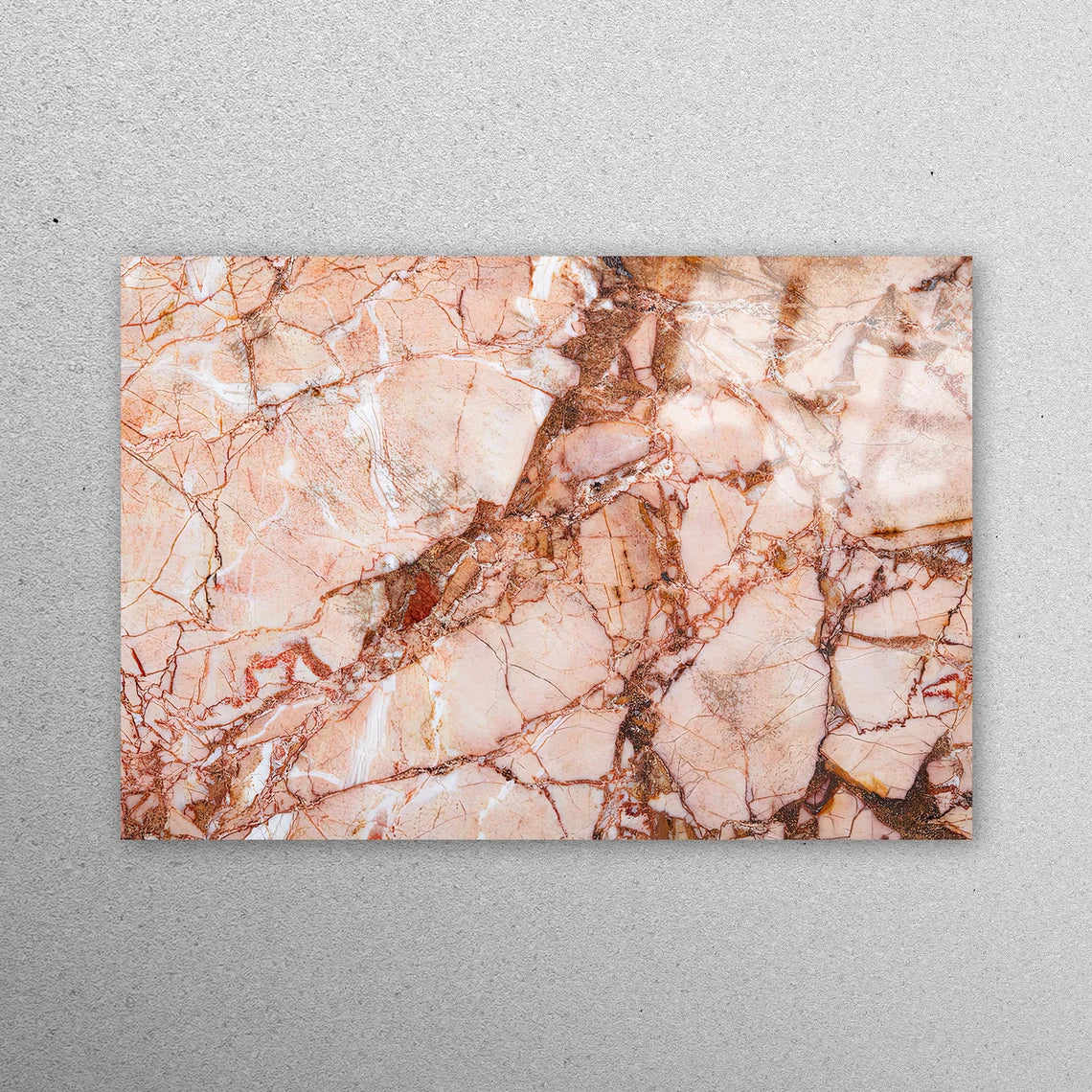 Pink & Brown Marble Acrylic Glass Print Tempered Glass Wall Art 100% Made in Australia Ready to Hang