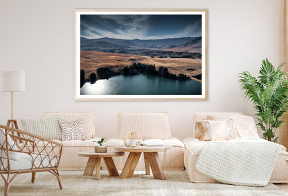 A Serene Lake Nestled Among Hills Home Decor Premium Quality Poster Print Choose Your Sizes