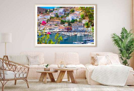 View of the Amazing Hydra Island Greece Home Decor Premium Quality Poster Print Choose Your Sizes