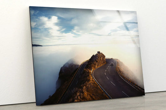 Misty Road Scenery UV Direct Aluminum Print Australian Made Quality