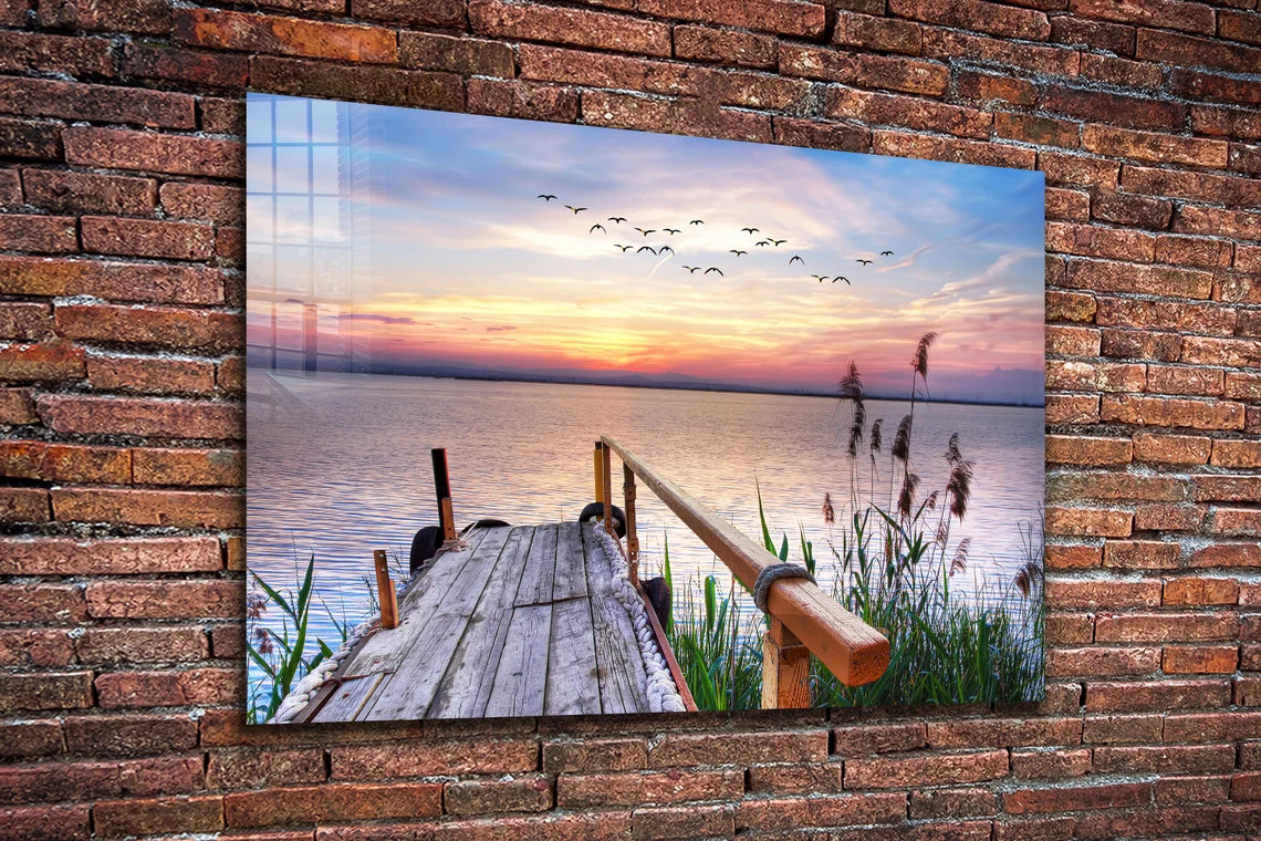 Lake Sunset Scenery UV Direct Aluminum Print Australian Made Quality