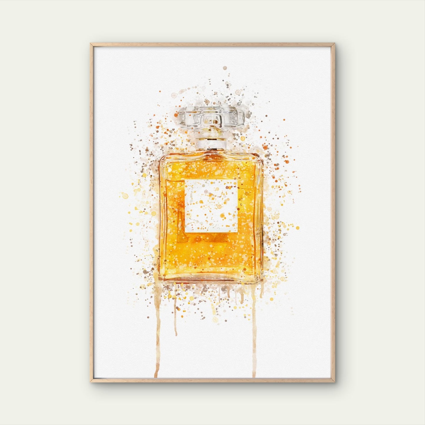 Yellow Fragrance Perfume Bottle Fashion Home Decor Premium Quality Poster Print Choose Your Sizes - Bella Home Decor