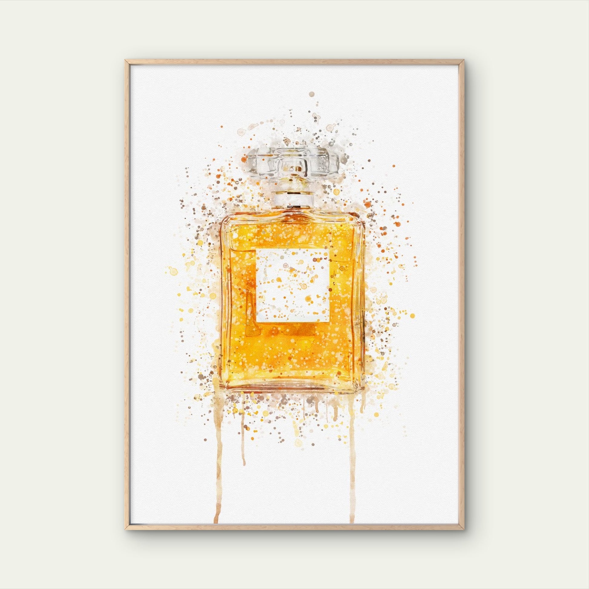 Yellow Fragrance Perfume Bottle Fashion Home Decor Premium Quality Poster Print Choose Your Sizes - Bella Home Decor