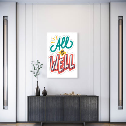 All Is Well Print 60x90cm Metal Print Ready to Hang