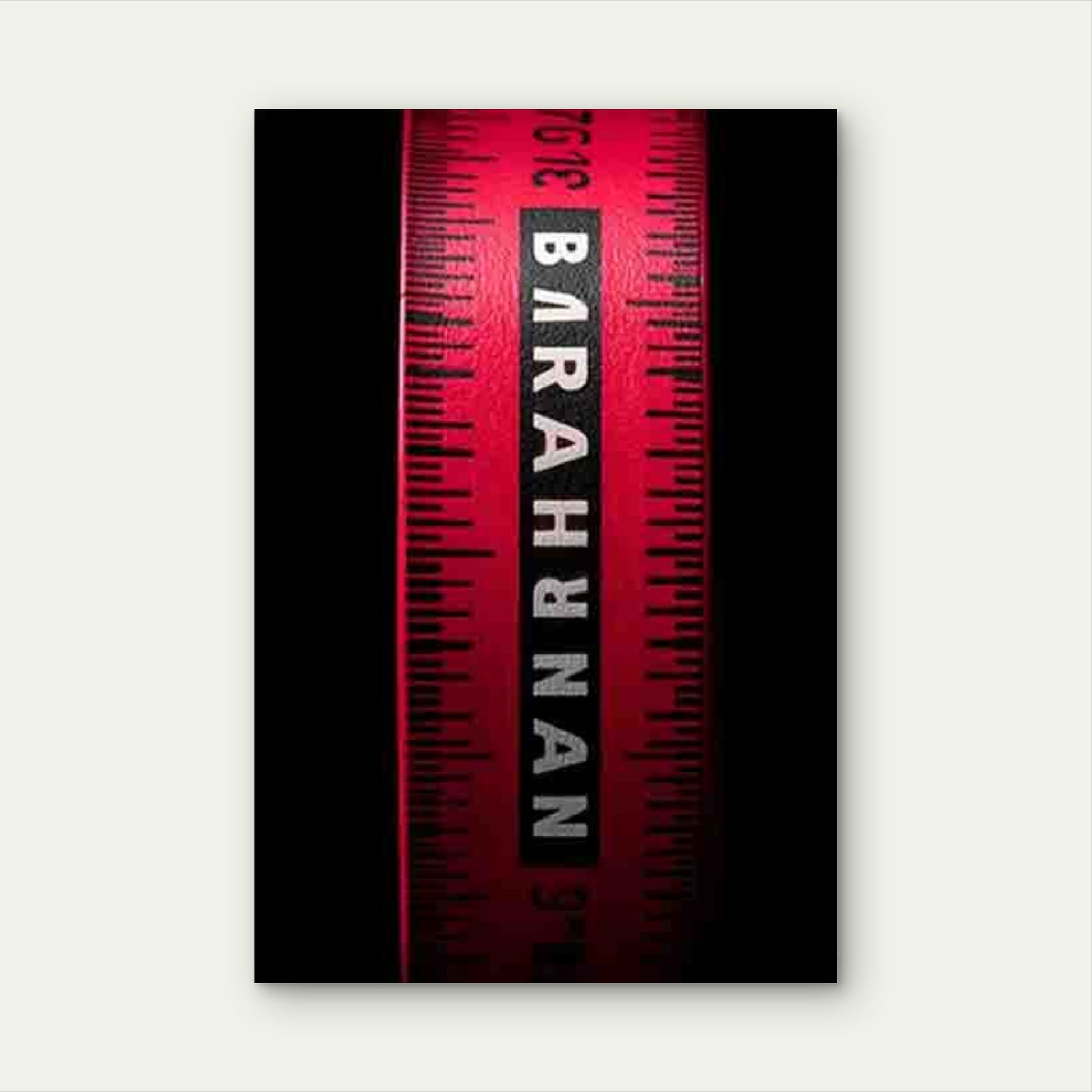 Featuring a Close-Up of a Red Measuring Tape 60x90cm Metal Print Ready to Hang - Bella Home Decor