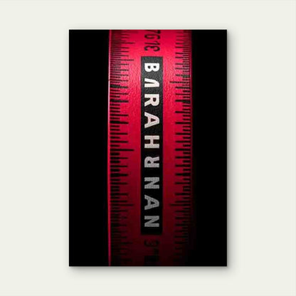 Featuring a Close-Up of a Red Measuring Tape 60x90cm Metal Print Ready to Hang - Bella Home Decor