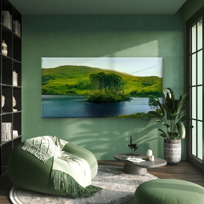 Eilean Na Moine Loch Eilt Wall Art Canvas Office Home Room Framed 120x60cm
