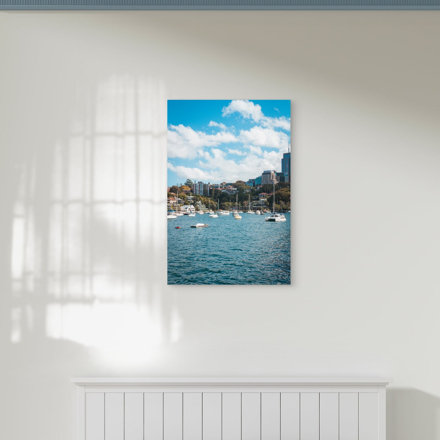 Sydney Harbor Lavender Bay Yachts Seascape Australia 40x60cm Metal Print Ready
