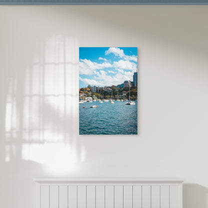 Sydney Harbor Lavender Bay Yachts Seascape Australia 40x60cm Metal Print Ready