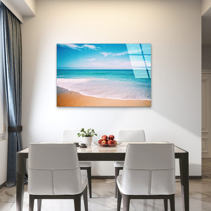 Ocean Beach Coastal Seascape Acrylic Glass Printing Wall Art Australian Made Quality