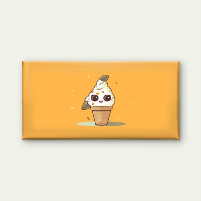 Kawaii Cute Ice Cream Orange Wall Art Canvas Office Home Room Framed 120x60cm