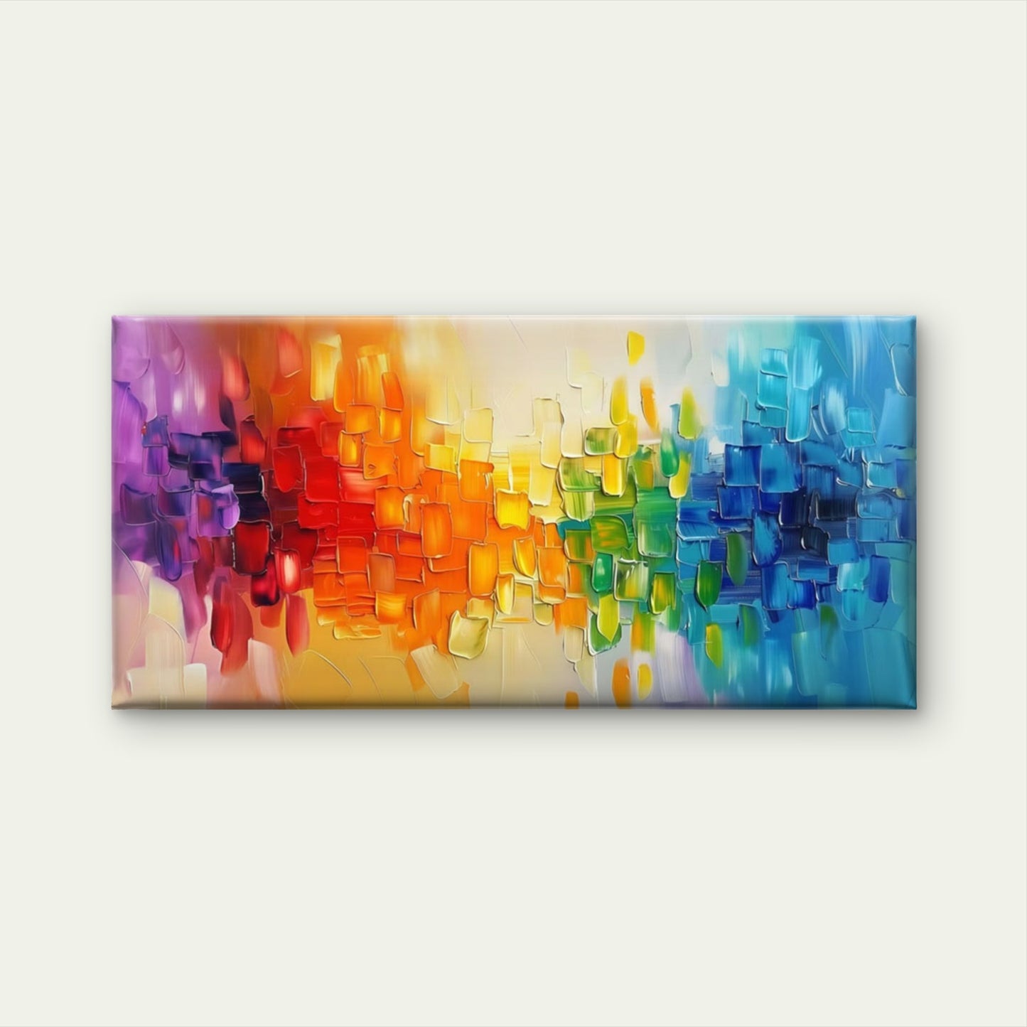 Abstract Color Blocks Wall Art Canvas Office Home Room Framed 120x60cm