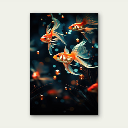 Cute Fish Underwater 40x60cm Metal Print Ready to Hang
