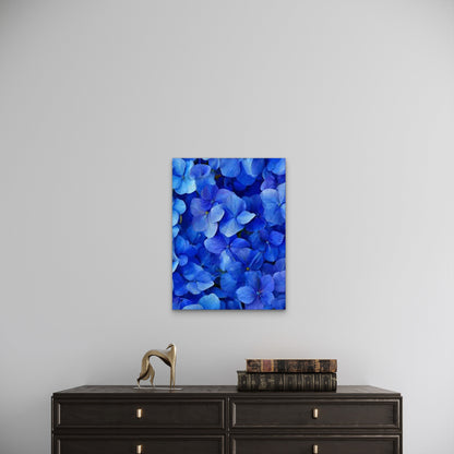 Blue Hydrangea Flower 60x90cm Metal Print Ready to Hang