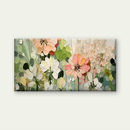 Modern Pastel & Soft Bouquet Wall Art Canvas Office Home Room Framed 120x60cm - Bella Home Decor