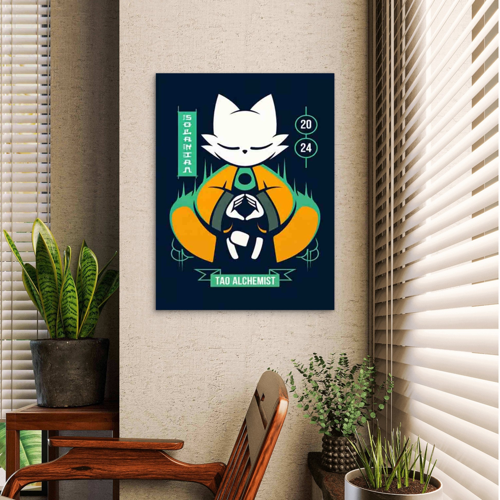 Tao Alchemist Art Modern Retro 60x90cm Metal Print Ready to Hang - Bella Home Decor
