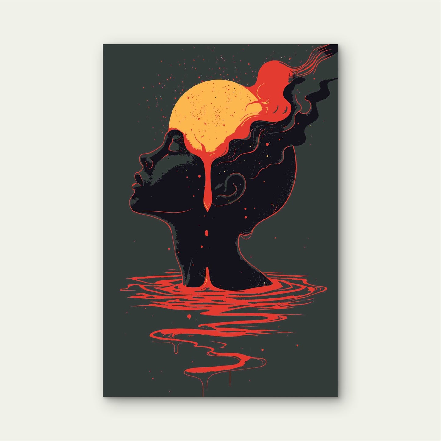 Melting Mind 60x90cm Metal Print Ready to Hang