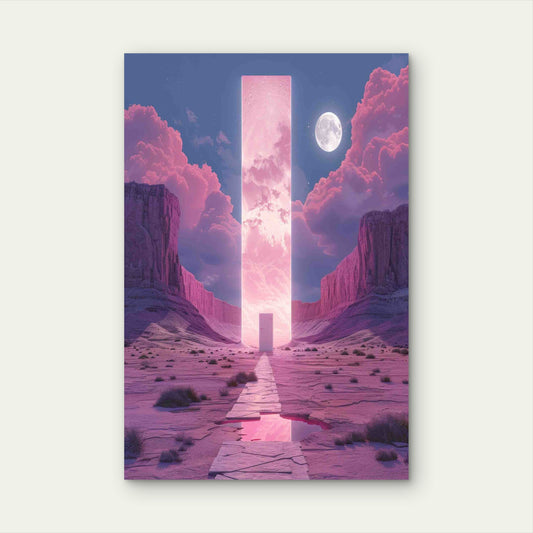 Abstract Fantasy Landscape 60x90cm Metal Print Ready to Hang