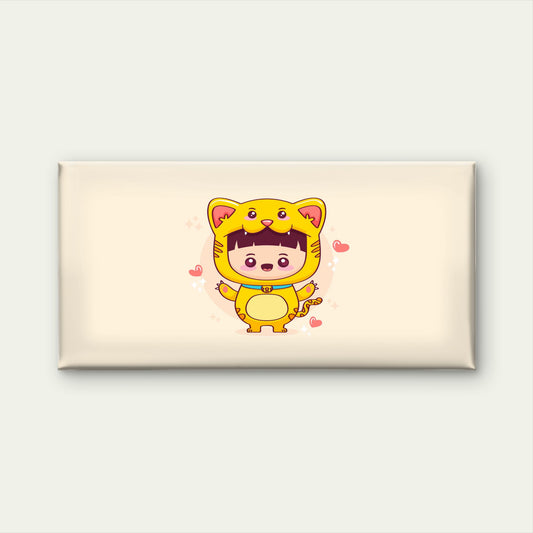 Kawaii Child Tiger Costume HeartWall Art Canvas Office Home Room Framed 120x60cm