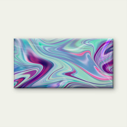 Green Fluid Art Abstract Wall Art Canvas Office Home Room Framed 120x60cm - Bella Home Decor