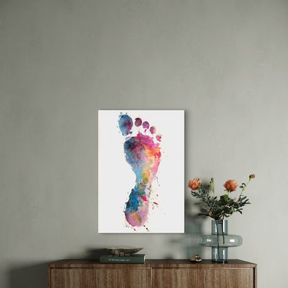 Anatomical Foot Chart 60x90cm Metal Print Ready to Hang