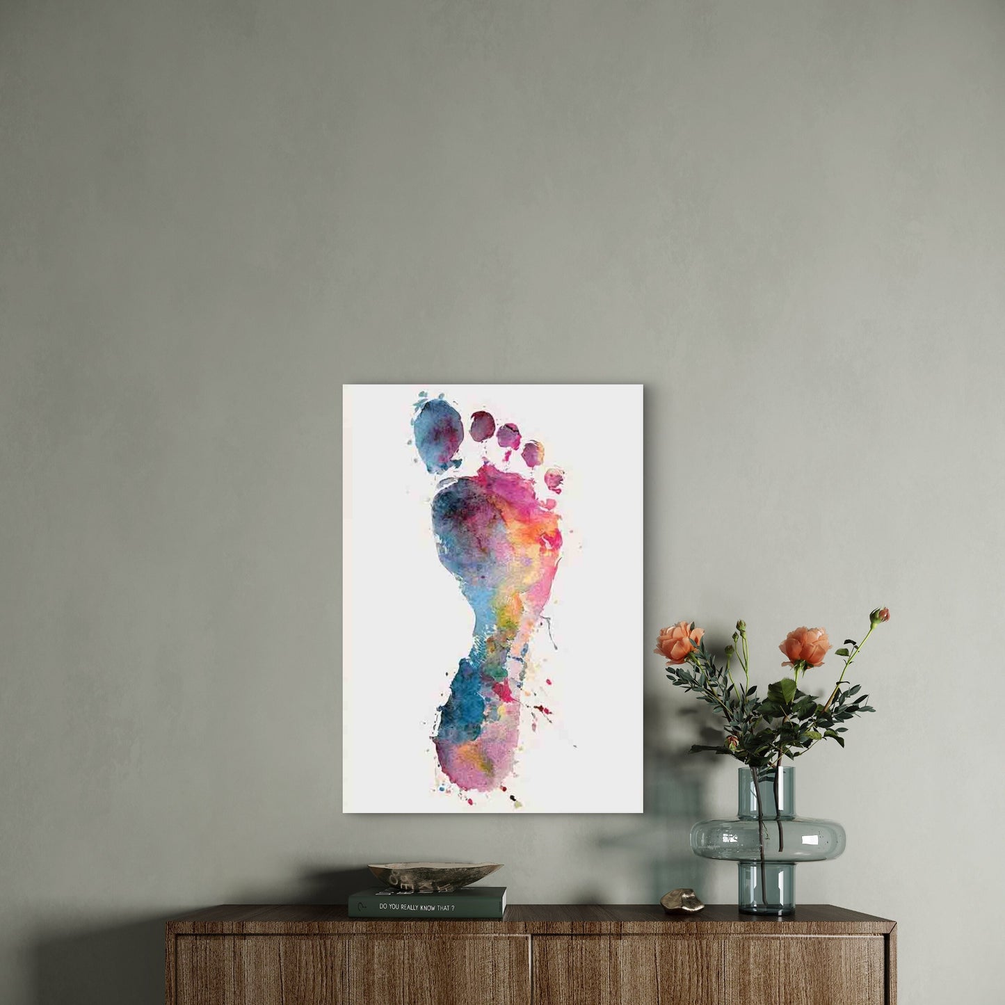 Anatomical Foot Chart Metal Print Ready to Hang