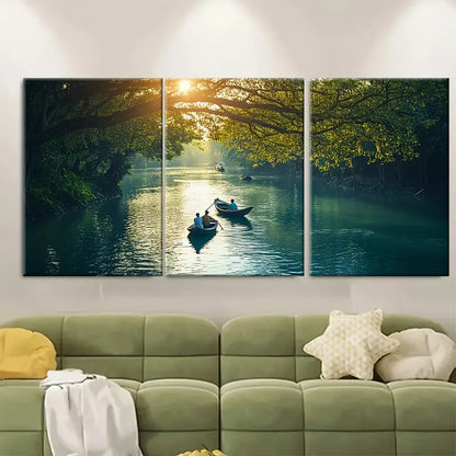 3pcs Mid Century Modern Wall Art Metal Print Ready to Hang Art