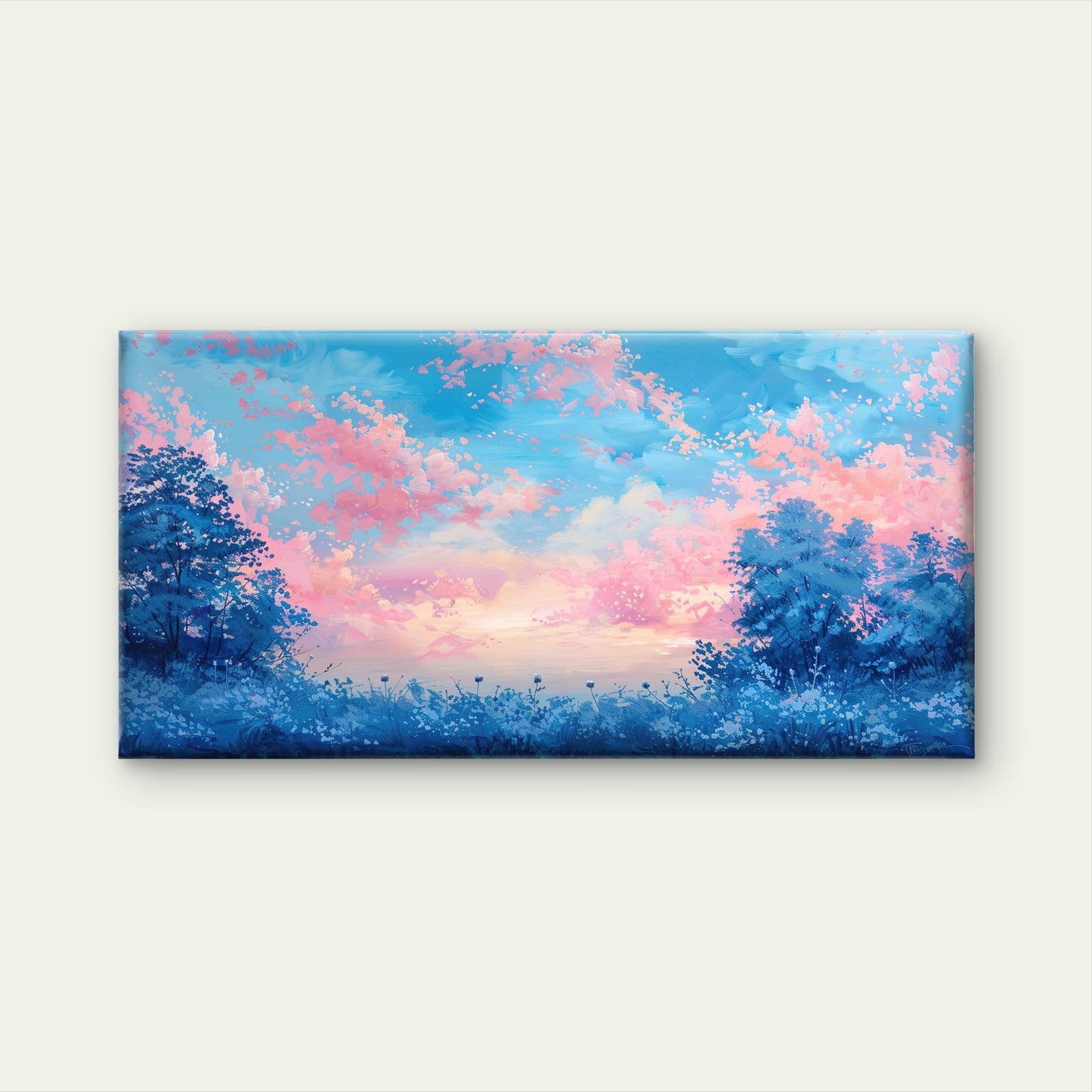 Sunset With Clouds Birds Sky Wall Art Canvas Office Home Room Framed 120x60cm - Bella Home Decor