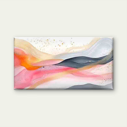 Featuring a Fluid Wave Pattern Wall Art Canvas Office Home Room Framed 120x60cm