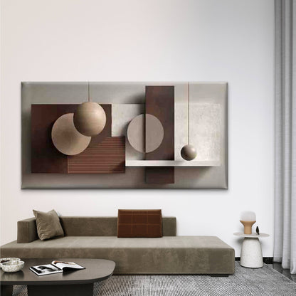 Abstract Geometric Shapes Wall Art Canvas Office Home Room Framed 120x60cm