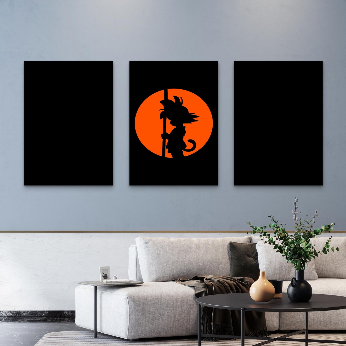 3pcs Amber Solstice Shonen Silhouette Metal Print Ready to Hang Art